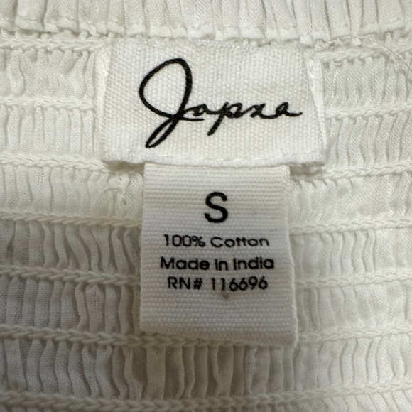 NWOT White Eyelet Tea length dress - Picture 3 of 5